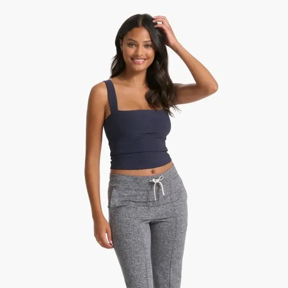 Vuori Elevation Square Neck Tank in Midnight Heather, Size Medium - Picture 4 of 4